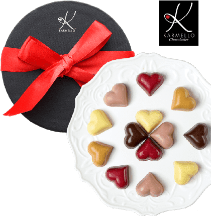 「KARMELLO chocolatier （カルメロ ショコラティエ）」 ミックスハートボックス（13個入）